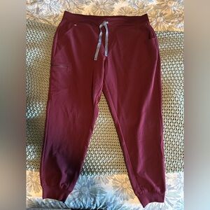 FIGS Scrub Pants Zamora Jogger Wine XL